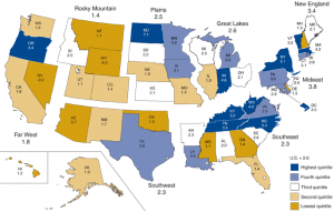 U.S. real GDP by state