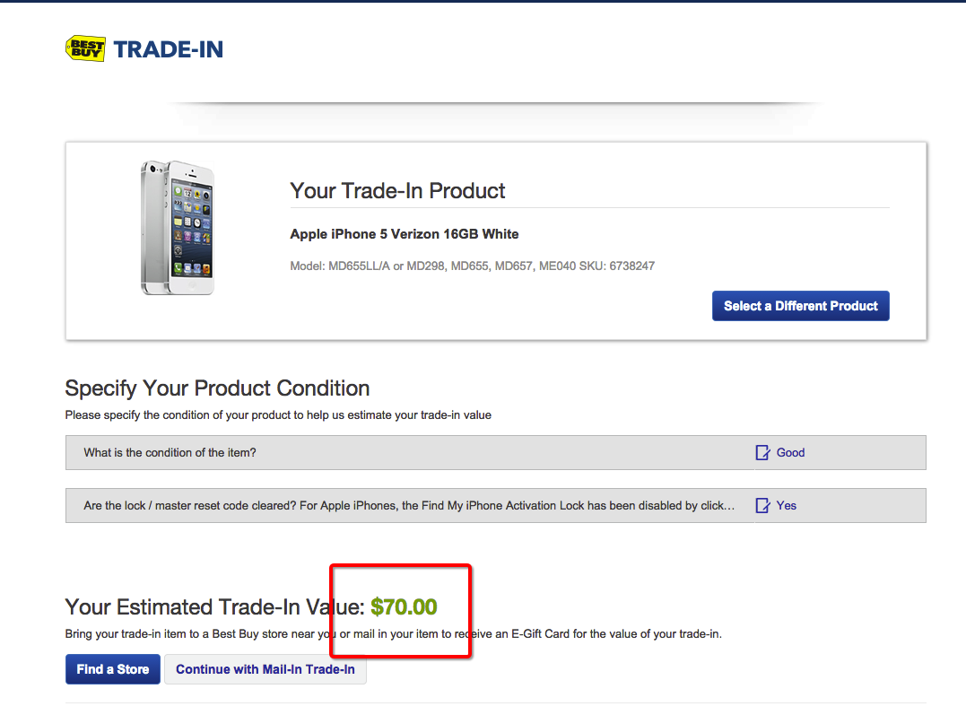 Best Buy iPhone Trade-in