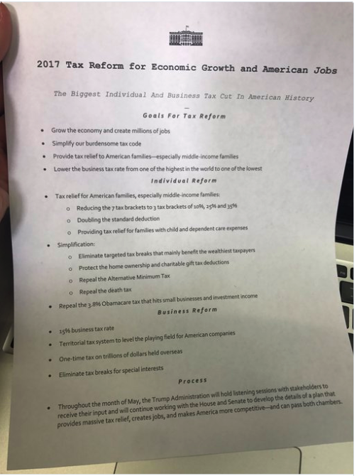 Trump Tax Plan Update
