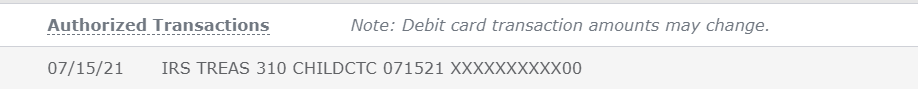 CTC Payment Confirmation (Direct Depoist)