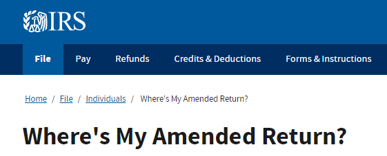 Checking IRS Amended Tax Return Status