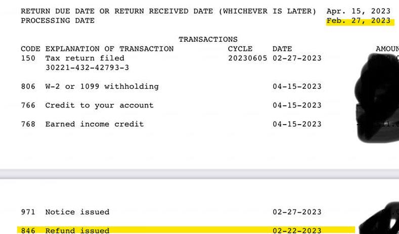 Refund Approved for PATH (Feb 27) with 971 (IRS notice)